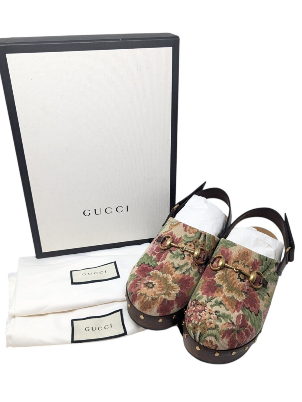 Gucci Rare Floral Amstel Slingback Tapestry Clog Mule Size EU 39 - Picture 1 of 13